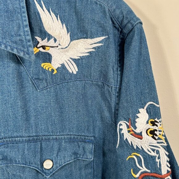 Levi's denim Barstow shirt with embroidery - Picture 4 of 8